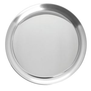 Plateaux de service de nourriture en argent brillant Table de dîner de cuisine usine vente en gros fournitures en vrac plateaux en métal pour hôtel Designs populaires - Product Image 1