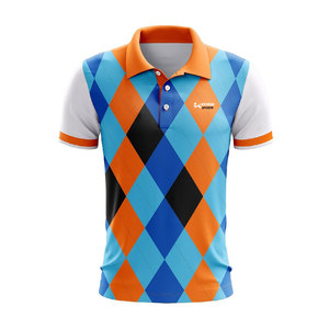 Maillot de cricket imprimé par sublimation avec col et fermeture demi-boutonnée, design haut de gamme, service OEM - Product Image 1