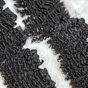 Prix bon marché chaud 100% vietnamien Offre Spéciale meilleure qualité Qhair cheveux bruts noir birman bouclés génie trame Machine faisceaux de Qhair - Product Image 6