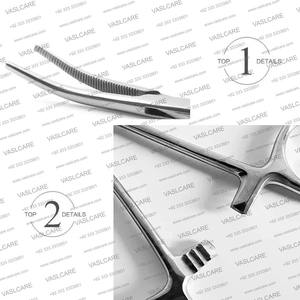 Pince hémostatique en acier inoxydable |   Outil chirurgical manuel droit et courbé certifié CE 16-20 cm par Vaslcare - Product Image 3