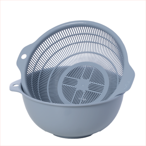 Ensemble de passoire et de bol Hokori 2377 en PP de grande taille, passoire polyvalente pour rincer le riz, les légumes, les fruits et la préparation générale des aliments - Product Image 3