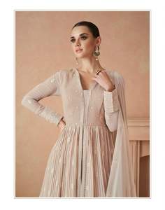 Último diseñador Real Georgatte bordado secuencia trabajo elegante vestido adultos alta fiesta tradicional con Salwar Lehenga Choli - Product Image 2