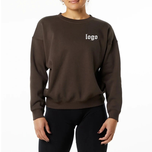 Hot Selling Winter Women's Knitted Fleece <b>Turtleneck</b> Sweater Embroidery Front Custom Luxury Oversized Regular Sleeve Sweatshirt - Product Image 4