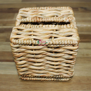 Cubierta para Caja de Pañuelos de Jacinto de Agua Artex Dong Thap, Tejida a Mano, Cuadrada - Product Image 3