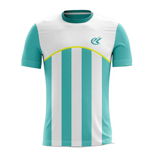 เสื้อฟุตบอลพรีเมียมสั่งทำพิเศษ โลโก้ตามต้องการ ผลิตจากโพลีเอสเตอร์ 100% ระบายอากาศได้ดี แห้งเร็ว แขนสั้น สำหรับผู้ชาย - Product Image 1