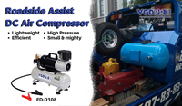 Pompe de compresseur d'air de camion sans huile professionnelle à cycle de service de 24V la plus efficace au monde avec réservoir de 8 litres