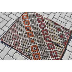 Alfombra de lana turca Vintage roja naranja 29X34 pies área grande patrón abstracto pasillo rectángulo mesita de noche modelo alfombras respaldo de látex - Product Image 4