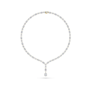 Buy Elegant Mix Lab Grown Diamond Lariat <b>Tennis</b> <b>Necklace</b> for Women Perfect for Weddings Parties and Celebrations - Product Image 3