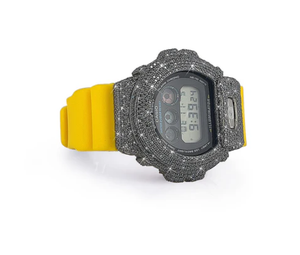 Montre à lunette ronde avec bracelet en moissanite, boîtier en acier inoxydable, résistance à l'eau de 10 bars - Product Image 2