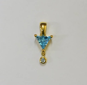 S925 14K Gold Plated Vintage Natural London Blue Sky Blue Topaz Chains Women's <b>Gift</b> Customizable OEM ODM Thailand Party Bella - Product Image 2