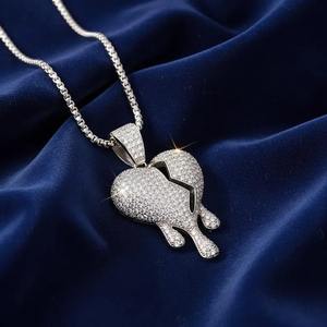 จี้เพชรรูปหัวใจเพชร925ขโมยเงินมอยส์ซอไนต์ - Product Image 1