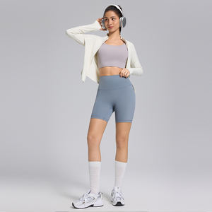 เสื้อแจ็คเก็ตออกกำลังกายแบบมีซิป ระบายอากาศได้ดี ยืดหยุ่น นุ่ม สวมใส่สบาย สำหรับผู้หญิง มีช่องสำหรับนิ้วโป้ง เหมาะสำหรับโยคะและออกกำลังกาย - Product Image 5