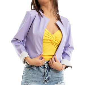 Chaqueta Corta de Cuero de Alta Calidad para Mujer, Hecha de Piel de Oveja Genuina, Ropa de Moda Moderna - Product Image 6