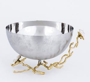 Bols à salade et à fruits émaillés en laiton floral de design moderne Bols à noix et articles de décoration Artisanat en métal du fabricant - Product Image 1