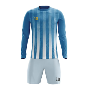 Meilleure vente uniforme de football pour hommes nom d'équipe personnalisé 100% Polyester maillot confortable équipement de football de qualité - Product Image 3