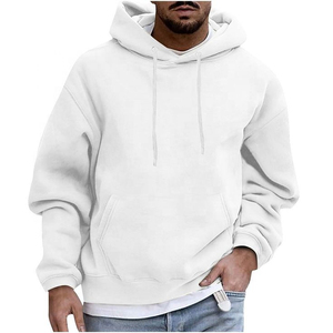 Sweats à capuche d'hiver brodés sur mesure par OEM Usine Vente en gros 100% coton Polyester épais Sweats à capuche vierges pour hommes avec col à capuche - Product Image 3