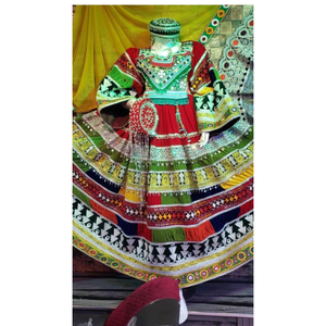 Fabricant professionnel fournisseur AFGHANI KUCHI femmes dentelle brodée traditionnelle à la main longue 100% coton mariage formel - Product Image 3