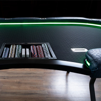 Moderner Luxus anpassbare tragbare Pokertisch Qualität Holz Casino Roulette Quadrat Oval Muster Faltbares Design