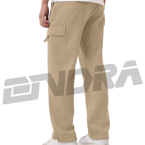 Pantalones cargo informales marrones para hombre, ajuste holgado, color sólido, diseño con cordones, estilo callejero, uso diario, deportes, correr, Vibe trending - Product Image 5