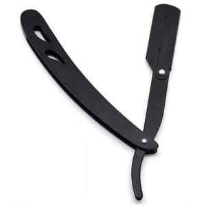 Maquinilla de afeitar profesional de una sola hoja de borde recto con mango de acero logotipo personalizado venta privada maquinilla de afeitar recta de peluquero - Product Image 6