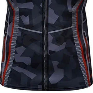 เสื้อรัดรูปสำหรับผู้ชายผ้าสแปนเด็กซ์/ ผ้าโพลีเอสเตอร์ออกแบบโลโก้ได้ตามต้องการ - Product Image 6