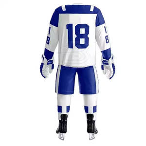 Uniforme de hockey sur glace de haute qualité uniforme de hockey sur glace de couleur personnalisée 100% polyester pour la vente en ligne - Product Image 6