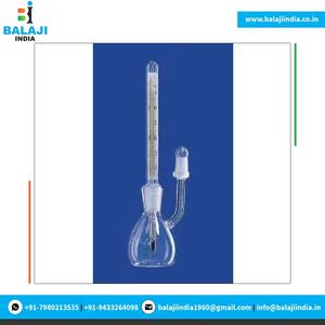 Pycnomètre en verre borosilicaté pour les tests de laboratoire Bouteilles à gravité spécifique Exportateur indien Fournitures de laboratoire fabriquées - Product Image 3