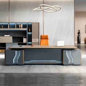 Escritorio Ejecutivo Moderno para CEO, Fácil de Montar, Extensible, en Forma de L, Panel de Madera Ecológico, Gestión del Espacio de Trabajo, Estación de Trabajo para Jefes - Product Image 2
