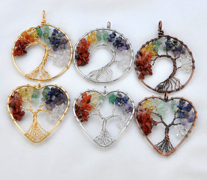 Meilleure qualité Offre Spéciale en vrac naturel 7 Chakras arbre de vie pendentif collier pour la fabrication de bijoux - Product Image 4