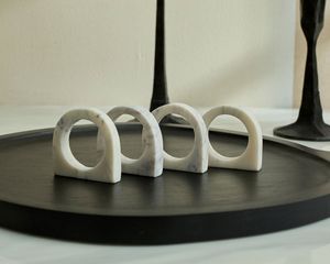 Anillo de Servilleta de Mármol de Estilo Rústico de Fabricación OEM para Decoración de Comedor con Temática Campestre, que Agrega Carácter de Piedra y un Atractivo Cálido - Product Image 3