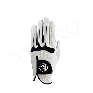 Guantes de golf personalizados de alta calidad con logotipo de mano izquierda o derecha de cuero Cabretta Material de PU en relieve para uso deportivo o en el gimnasio - Product Image 1