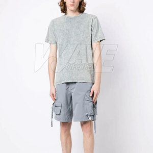 เสื้อยืดผ้าฝ้ายกรดซัก100% สำหรับผู้ชายสีพรีเมี่ยมปรับแต่งได้ - Product Image 2