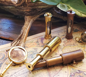 Laiton brut nautique Maritime Mini Spyglass support fait main télescope en laiton meilleur article pour cadeau - Product Image 1