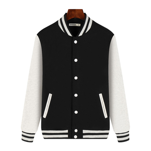 2026Baseball <b>Jackets</b> With Button Contrast Color Baseball Leather varsity <b>Jacket</b> for men - Product Image 1