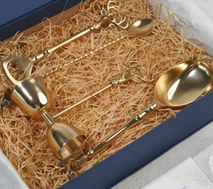 Professional Bartender Tools Set Deer <b>Head</b> Metal Shiny Bar Set 4 pcs For Travelling Camping - Product Image 5