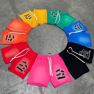 Streetwear personnalisé Short en coton éponge vintage délavé à l'acide avec broderie en chenille pour hommes - Product Image 6