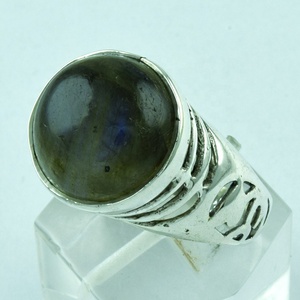 High Quality 925 Sterling Silver Labradite Gemstone Bezel Setting Handmade Vintage Style Unisex <b>Ring</b> for All Occasions - Product Image 2