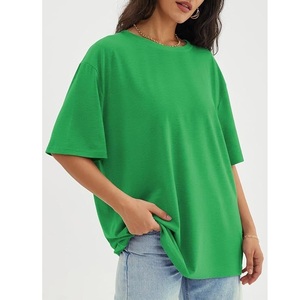 T-shirt décontracté d'été pour femmes, respirant, écologique, imprimé tendance, col rond, manches courtes, logo tendance, taille plus - Product Image 3