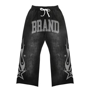 Men Women <b>Cropped</b> Tracksuit Boxy Fit Heavy Cotton Fleece Hoodie High Waist <b>Joggers</b> Set Casual Streetwear Outfit - Product Image 3