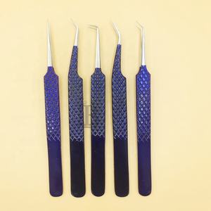 Pinces à cils en acier inoxydable, pinces à cils en vison, étiquette privée, longues, pour extensions de cils, volume, pointe en fibre - Product Image 3