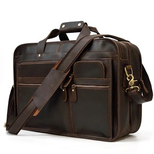Business Travel Tote <b>Bags</b> Handbags <b>for</b> <b>Men</b> Male Large Brief Case <b>Bag</b> 17.3 Inch Laptop Briefcase Genuine Leather Laptop <b>Bag</b> - Product Image 5