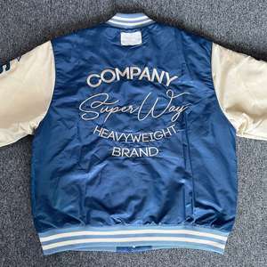 Veste universitaire imperméable à col montant personnalisée OEM, école, collège, baseball, lettreman pour hommes, logos brodés, respirante - Product Image 6