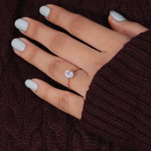 Anillo de Compromiso de Lujo con Diamante Cultivado en Laboratorio de 1CT 2CT, Corte Ovalado Excelente, Color D, Claridad VVS, Oro de 14K, Certificado IGI, para Mujer - Product Image 3