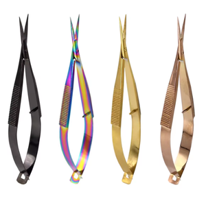 Eyelash <b>Spring</b> Scissors Custom logo <b>Small</b> Lash Scissors Private Packaging Micro <b>Spring</b> Scissors by Bahasa Pro - Product Image 1