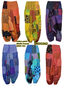 Casual <b>Women</b> Pants Thai <b>Trousers</b> Hippy Regular Boho Aladdin Boho Festival Hippy Smock Mid <b>Waist</b> Pant Summer Winter Flat Front - Product Image 4