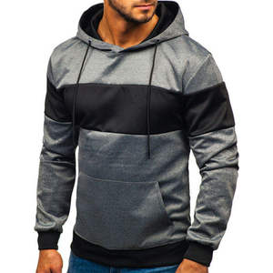 Sweat à capuche personnalisé en molleton de coton 100% pour hommes pull brodé bicolore pour les sports d'automne et l'impression numérique de streetwear décontracté - Product Image 6