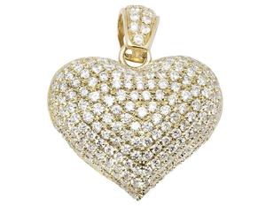 Argent 925 avec pendentif coeur en diamant Moissanite coupe ronde pour anniversaire cadeaux de fête de fiançailles pour les femmes - Product Image 1