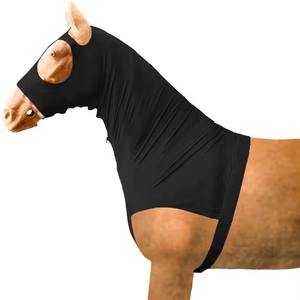 Máscara de mosca de caballo de verano para caballos con orejas, protector de nariz, malla suave transpirable ligera, protección de bloque UV, pantalones de uso al aire libre - Product Image 2