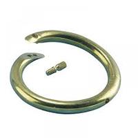 Cincin Hidung Sapi NVC Self-Piercing Brass Bull Nose Ring Break-off Screw 3" X 5/16" 3/8" Model 1-230-03 Alat Kedokteran Hewan untuk Sapi/Ternak