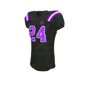 Tenue de football américain personnalisée en twill, grande taille, manches courtes, vêtements de sport en gros - Product Image 2